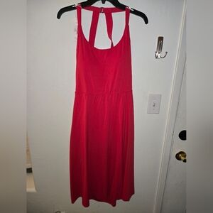 HALARA Red Sleeveless Halter Sundress